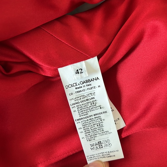 Dolce & Gabbana Red Dress with Sacred Heart Embellishment 6 - Picture 6 of 6